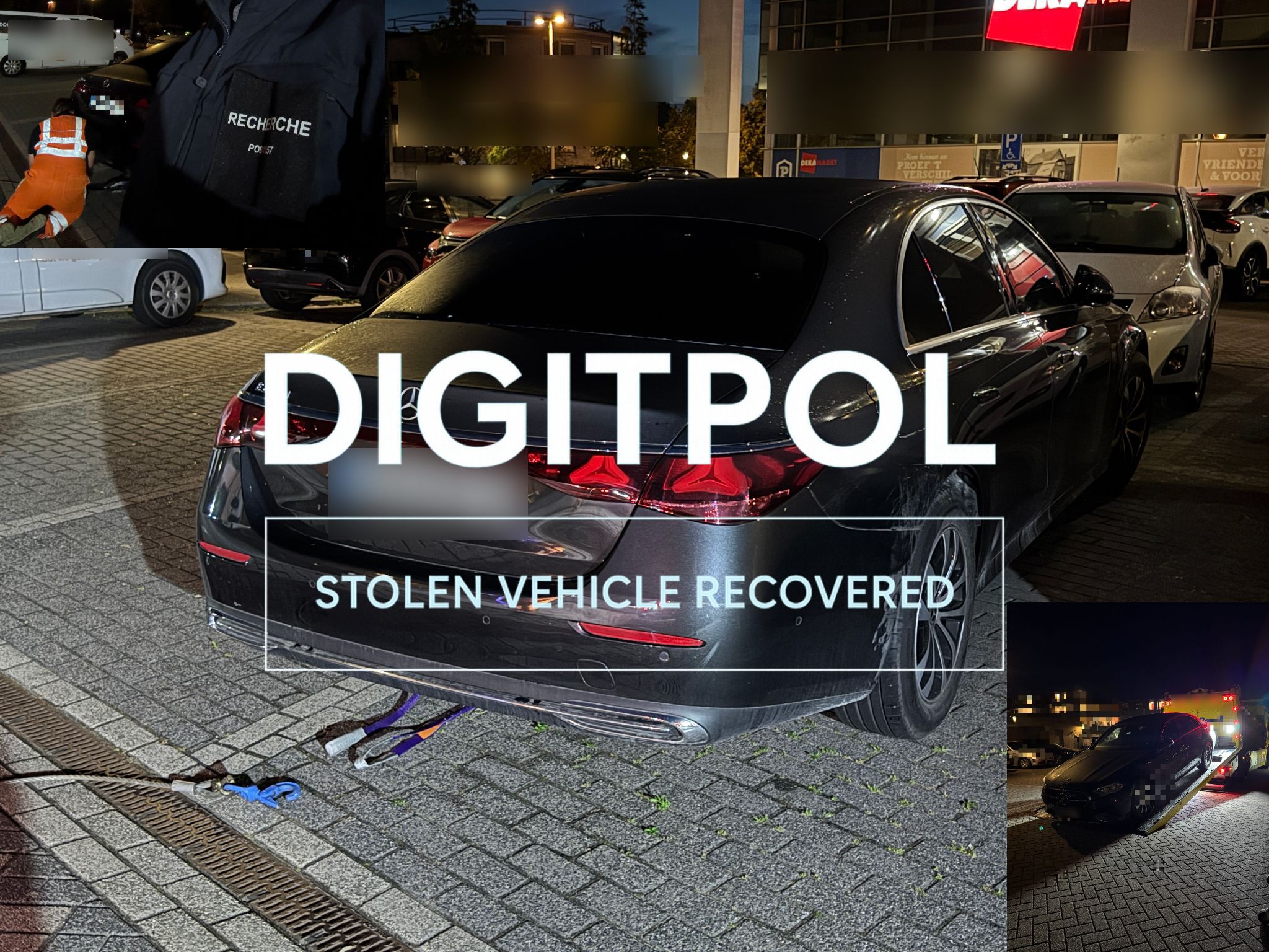 DIGITPOL successfully tracked and recovered a stolen 2025 Mercedes-Benz E-Class
