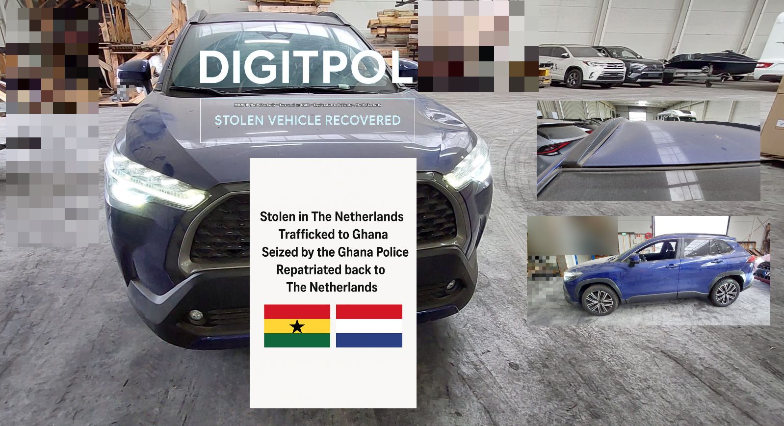 Stolen Toyota Tracked in GHANA by DIGITPOL and Recovered to Netherlands