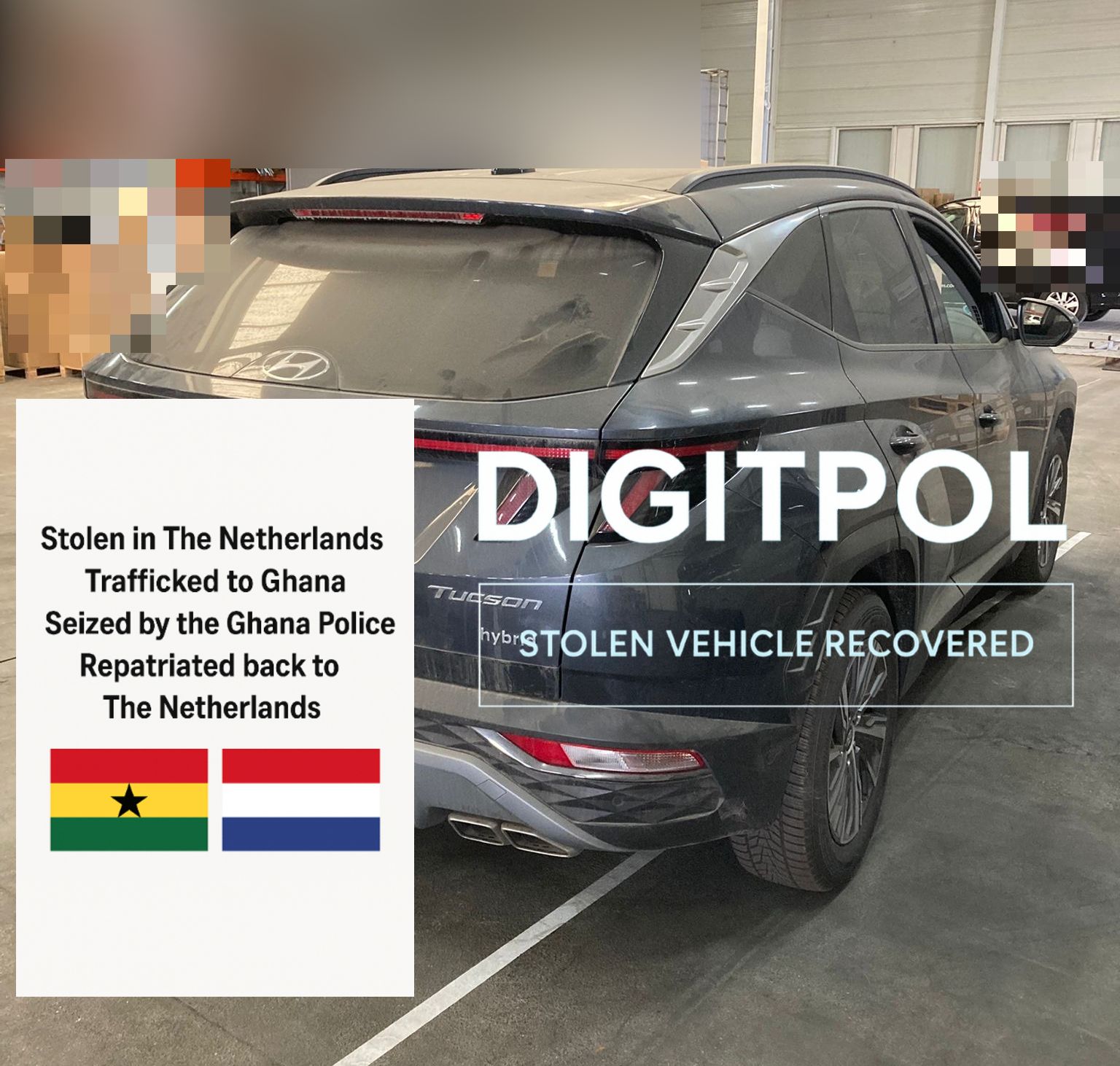 Stolen Hyundai Tuscon Recovered from Africa_censored