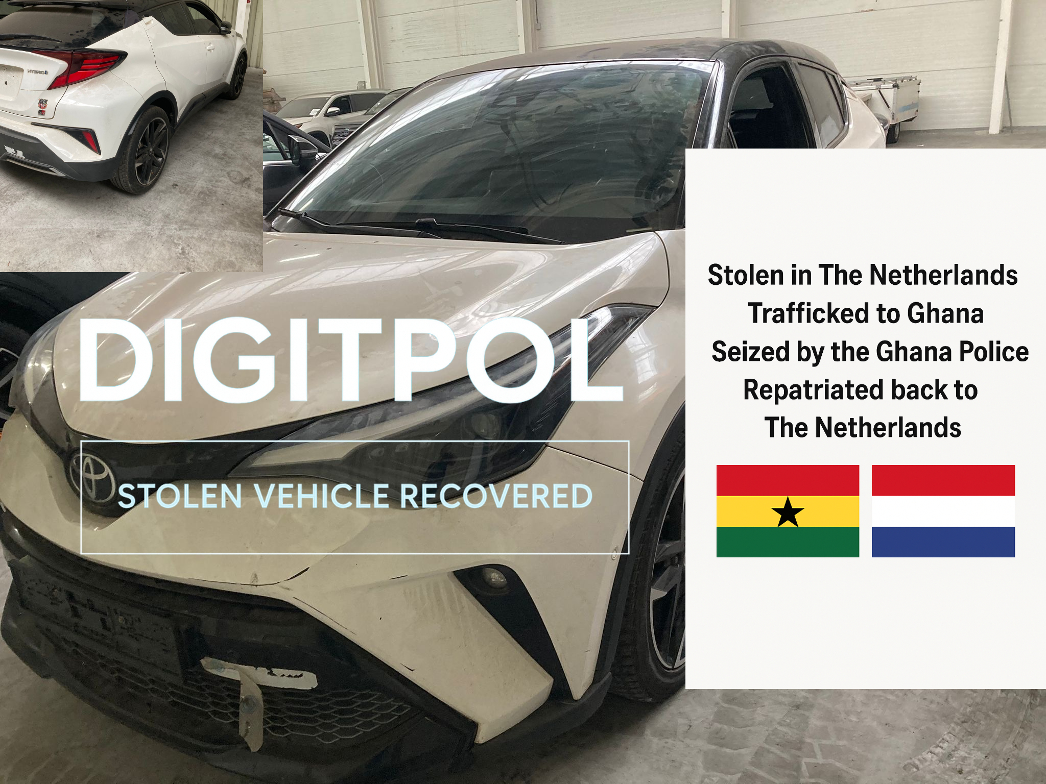 Stolen Toyota CHR recovered from Ghana