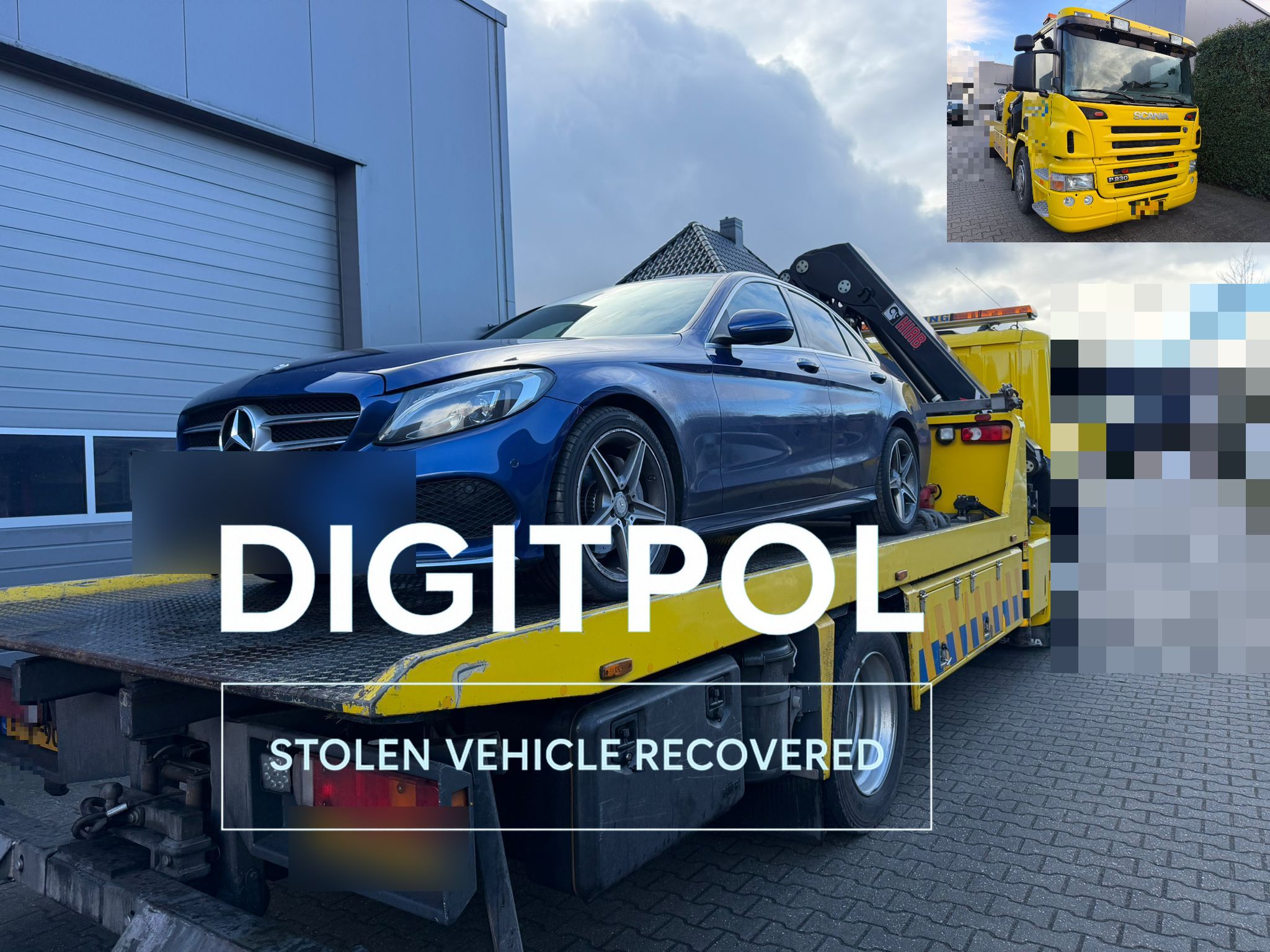 Wanted Mercedes Captured by DIGITPOL Stolen and Recovered